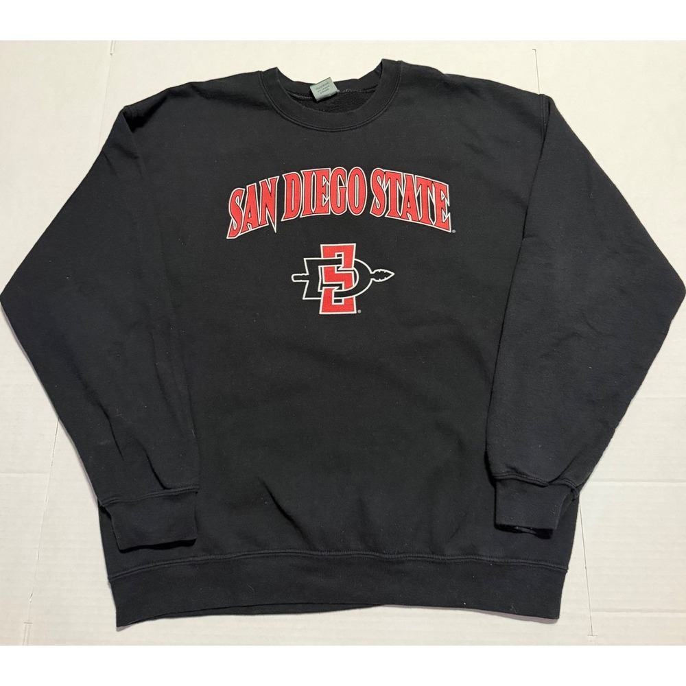 Ivysport San Diego State University SDSU Aztecs Crewneck Sweatshirt Black XL